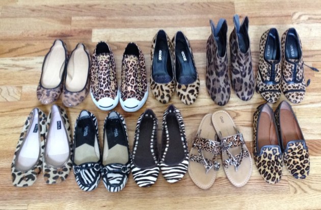 (l-r, top) J.Crew, Jack Purcells, Ecco wedge, Impo wedge booties, Vaneli booties (l-r, bottom) NYLA (Nordstrom) flats, Michael Kors, Banana Republic, Gap, Banana Republic (favorite!)
