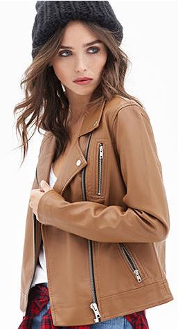 Forever 21 Faux Leather Moto Jacket $25